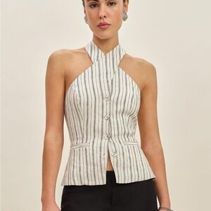 Reformation Tate Linen Top